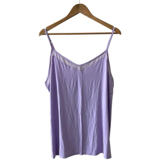 NWT lane Bryant purple lavender tank top plus size 18/20 mesh trim cami - Picture 1 of 6